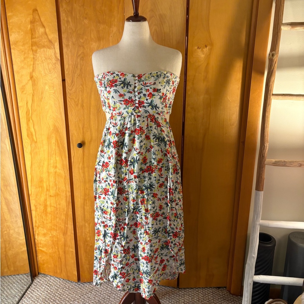Floral Strapless Dress